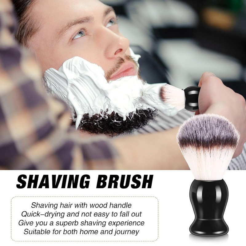 1Pcs Beard Shaving Brush, Wood - огляд і ціна Grooming Men'S Hair