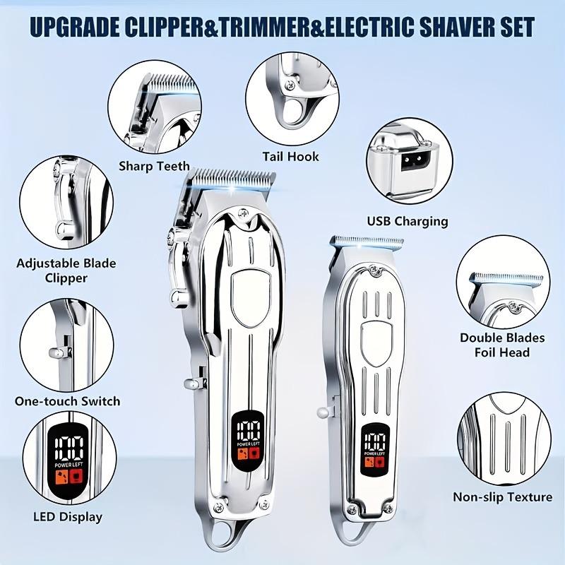 USB Rechargeable Hair Clipper  - огляд і ціна Mens Grooming Kit Gift Set
