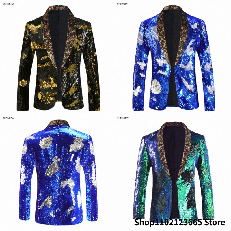 Men's Suit Jacket Shiny Sequin - огляд і ціна Men'S Grooming Club