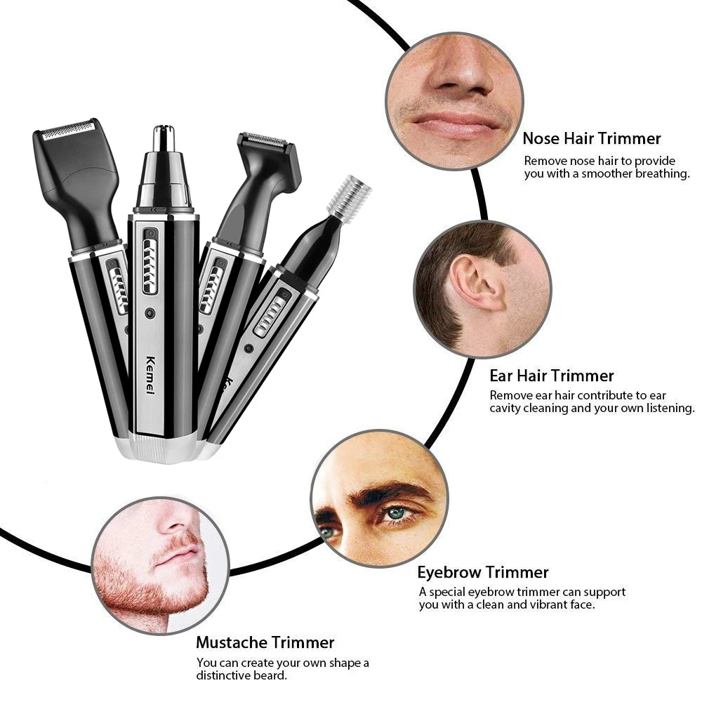Kemei rechargeable electric al - огляд і ціна Men'S Grooming Facial