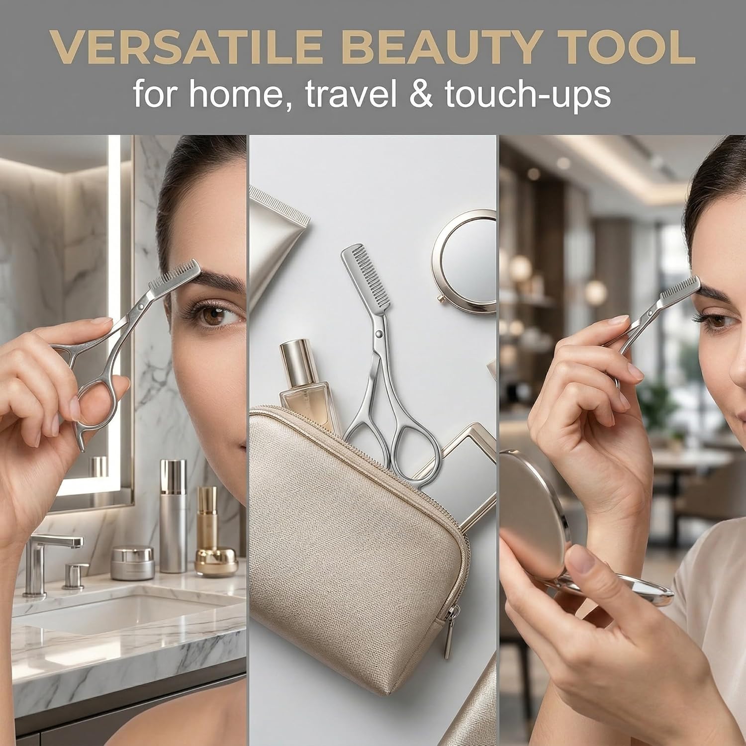 Stainless Steel Eyebrow Scisso - огляд і ціна Men'S Grooming Mirror