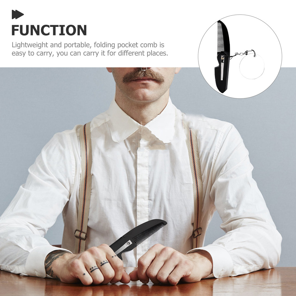 Groom Comb Handheld Foldable f - огляд і ціна Men'S Grooming Mirror
