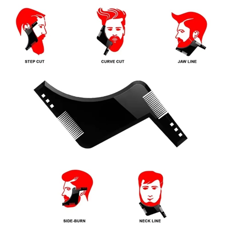 1PC Men Beard Shaping Template - огляд і ціна Men'S Grooming Facial