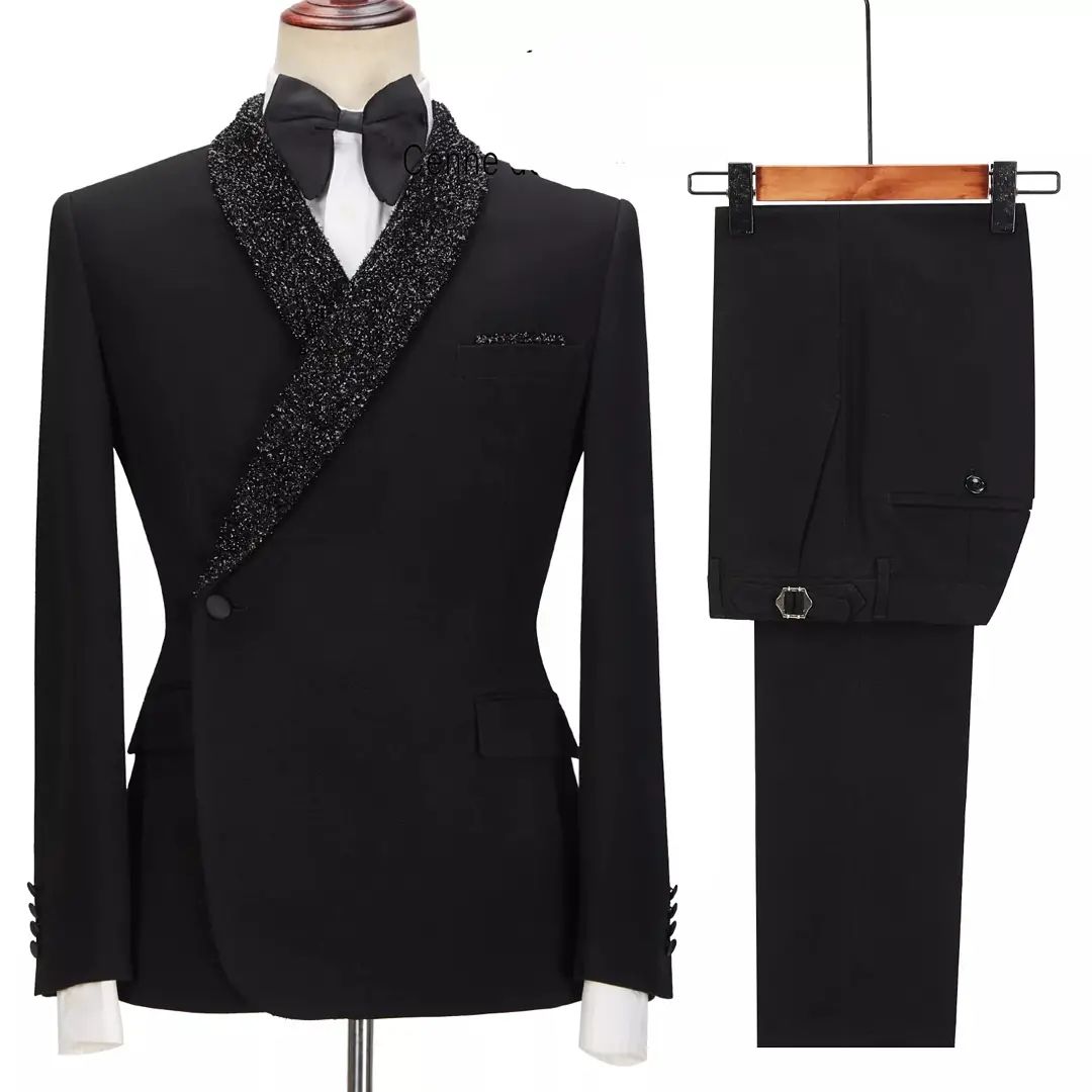 Navy Blue Men Suits Set 2 Piec - огляд і ціна Mens Grooming Kit Luxury