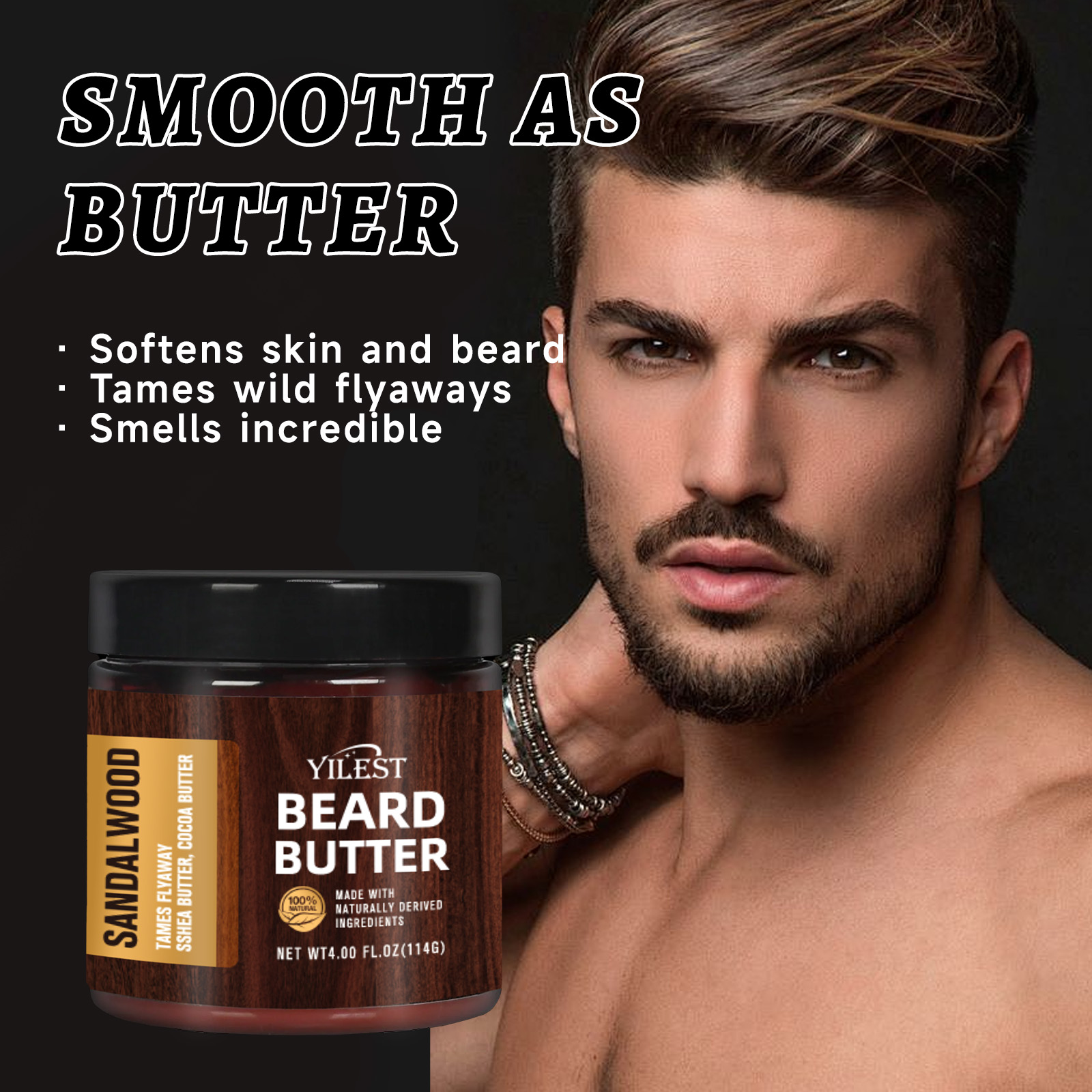 114g Sandalwood Beard Butter f - огляд і ціна Aftershave Balm Mens