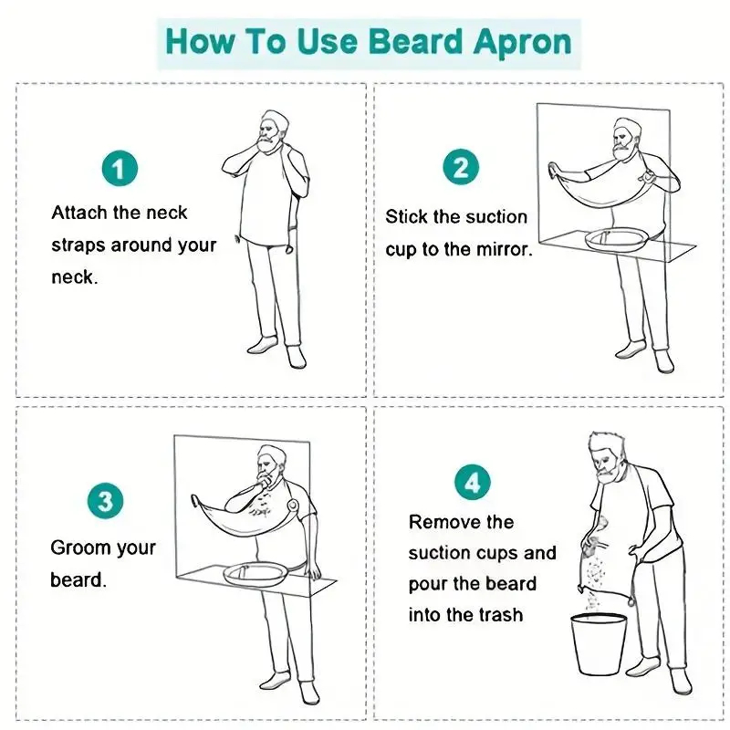 Shaving Hair Catcher Beard Bib - огляд і ціна Men'S Grooming Mirror