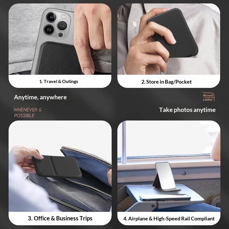 Foldable PU Leather Compact Mi - огляд і ціна Men'S Grooming Mirror