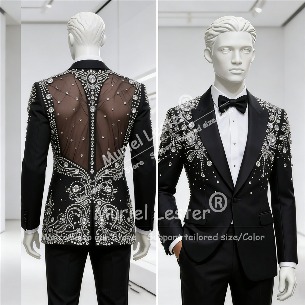 Luxury Rhinestones Beaded Suit - огляд і ціна Mens Grooming Kit Luxury