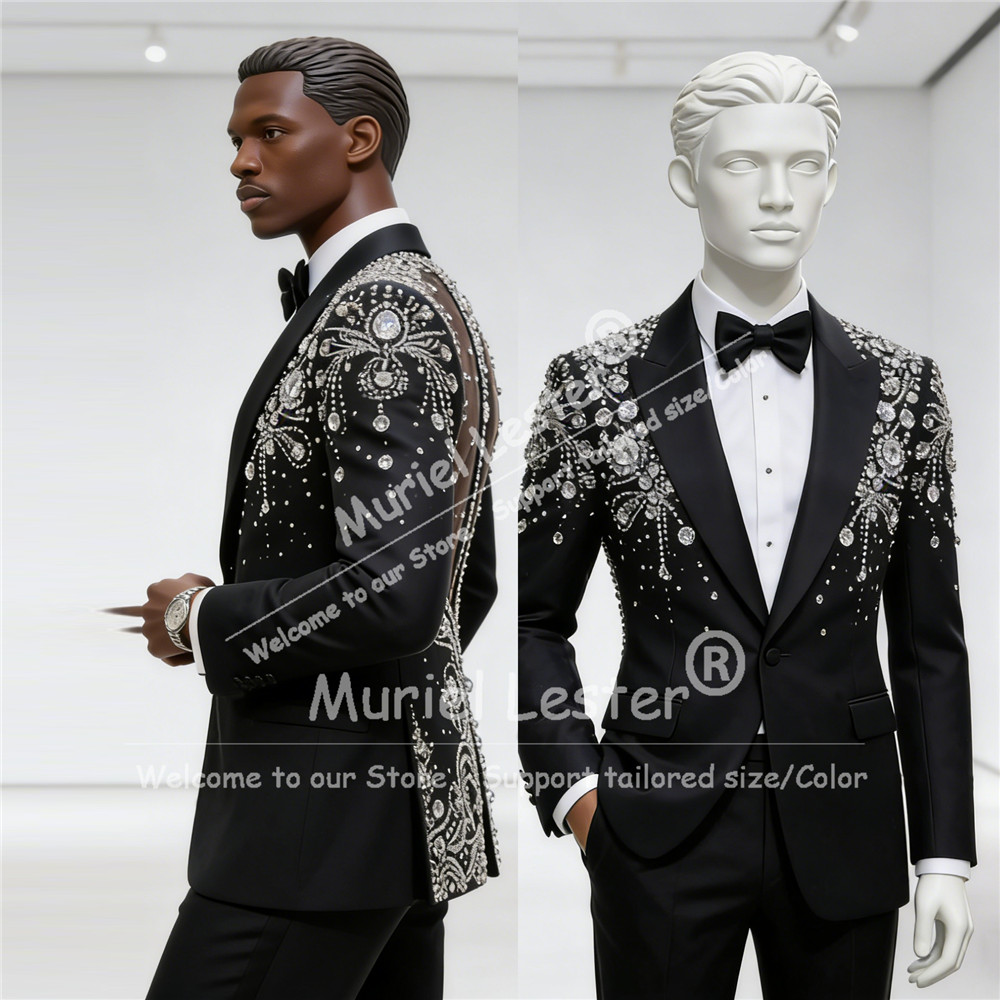 Luxury Rhinestones Beaded Suit - огляд і ціна Mens Grooming Kit Luxury