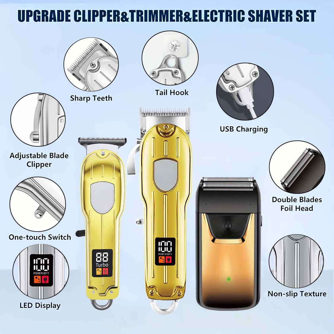 Professional 3-in-1 Hair Clipp - огляд і ціна Mens Grooming Kit Gift Set